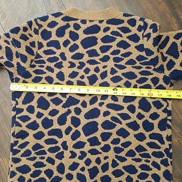 WALLACE animal print cardigan v-neck long sweater - Picture 6 of 9